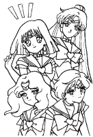 A coloring page of sailor moon